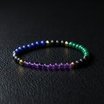 Shungite bracelet Amethyst Lapis Lazuli Malachite Grounding Protection Healing