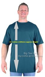 Big Mens BTS Paddy Long Line Extreme Tall T Shirt Nightshirt Sizes M to 8XL 