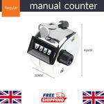 1x Mechanical Hand Tally Counter 4 Digit Manual Clicker Number Counter Tool UK
