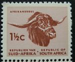 SOUTH AFRICA 1969-72 SG284 1½c. AFRIKANDER BULL - WMK 127a SIDEWAYS- PHOS. - MNH