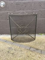 Cast Iron Fire Guard / Spark Screen. Antique Vintage.