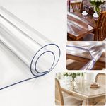 Vinyl PVC Clear Table Cloth 1.5mm Thick Table Protector/Cover Transparent Mat