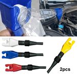 2x Flexible Draining Tool Snap Funnel Multi-Purpose Flexible Fold Oil Funnel Too