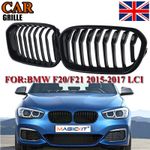 Front Kidney Gloss Black Sport Grills Grille For BMW F20/F21 1 Series 15-19 LCI