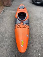 Pyranha Fusion L Single Sit-In Kayak Orange/Grey with Yellow Double-Ended Paddle