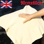 Natural Chamois Leather Cloth for Car Cleaning Washing Drying Extra Large Towel/