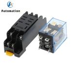 12V 24V 240V DC AC 10A 8PIN COIL POWER RELAY & SOCKET BASE DPDT ELECTRONICS