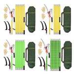 20-26ft Manual Pole Saw Tree Trimmers Long Handle Pruner Set W/ portable bag