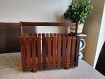Mid Century Gladlyn Ware Teak Slatted Magazine Rack