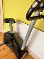 Reebok Upright Exercise Bike, LCD Display, Adjustable Seat, Black/Grey
