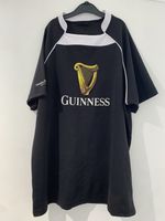 Guinness Men's Rugby T-Shirt Large Black Short Sleeve Excellent Condition