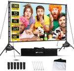 Projector Screen Stand 200 Inch HD 16:9 Outdoor Indoor Cinema Foldable Portable