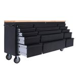 72 Inch 15 Drawer Workbench Tool Box – Durable Powder Coated Tool Cabinet