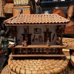 Rare Vintage Style Miniature House Veranda Diorama Detailed Folk Art Display