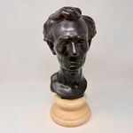Nice Old Vintage Alva Studios Abraham Lincoln Bust Sculpture Leonard Volk 1860