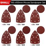 SHALL 120 PCS Mouse Sanding,Grit 40-240,for Multi Sanders/Sanding Sheets