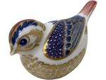 Royal Crown Derby Goldcrest Bird Figurine Silver Stopper Ornament Collectable
