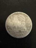 1835 Small Date Small 5 Half Dime VG