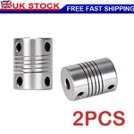 2PCS Flexible Shaft Coupling Coupler Stepper Motor CNC 3D Printer 4 5 6 8 10mm