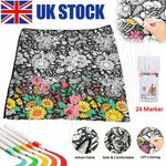 DIY Coloring Blanket with 24 Markers - Color Your Own Blankets Cozy Home Decor
