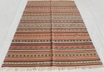 Vintage Traditional Handcrafted Turkish Kilim Rug for Home Décor 243x176 cm