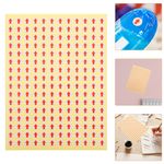 Red Small Arrow Label Stickers 15Sheets Reusable Paper Adhesive for Marking