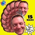 PERSONALISED PHOTO FACE MASKS KITS FOR STAG & HEN NIGHT AND BIRTHDAY PARTY