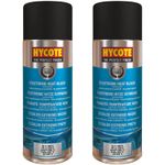 Hycote Colour Aerosol Spray Paint Black VHT Very High Temperature 400ml x2
