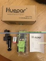Huepar LR‑6RG Laser Detector Receiver for Red & Green Line Lasers 60m + Clamp