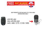Garage remote control for SEIP RC-AM A45 A60 C75 C100 M50 Rolling code 433.92MHz