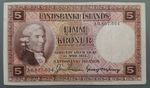 Iceland 5 Kronur 1928 P-27b  VF