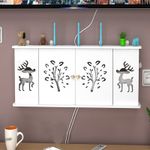 Wifi Router Storage Boxes PVC TV Set Top Boxes Storage Wall Shelf Storage Box