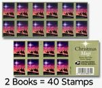 40 Self Stick Christmas Stamps "CHRISTMAS MAGI" 
