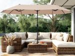 Large Parasols Patio Umbrella Outdoor Umbrella Double-Sided Market Umbrella 13ft