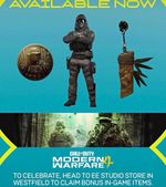 Call of Duty Bamboo Breach EE Rewards Bundle Card Modern Warfare II Bonus Items