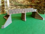 OO Gauge Model Railway Bridge Girder Stonework Effect 3 Support Piers