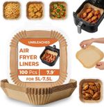 Air Fryer Liners, 100Pcs Disposable Baking Parchment Paper, Non-Stick & Greasepr