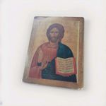Mounted Picture Of Jesus Holding Book. 