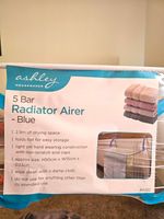 Ashley Housewares 5 Bar Radiator Airer RA222 Foldable Metal Blue/White