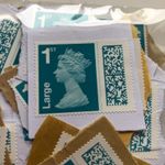 1st CLASS STAMPS 100 UNFRANKED LARGE Letter Barcoded ON Backing