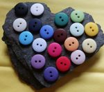15mm Matte Smartie Buttons. 10 Pack. Choice of Colours