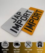 JDM Jap Import USA 12x6" Number Plates 2d Printed Road Legal Licence Reg Pair