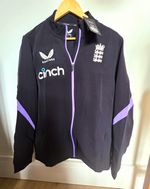 Castore ECB Anthem Men's Cricket Jacket Full Zip Black/Purple Size S