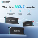 Renogy 1000W2000W3000W Pure Sine Wave Inverter 12V DC 240V AC with UPS Function