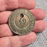 VINTAGE BRASS TOOL CHEK TOKEN / PORTUGUESE BANK - BANCO NACIONAL ULTRAMARINO