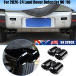 Tail Exhaust Muffler Tip Pipes for 20-2024 2021 Land Rover Defender 90 110 Black