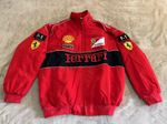 Unisex Adults F1 Team Racing Ferrari Jacket Embroidery Cotton Padded Red