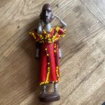 Hand Carved African Ndebele Tribal Wooden Figure with Neck Rings