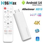 H96 Max Android 14 TV Stick 4K Media Player 2GB RAM 16GB WiFi 6 BT Quad Core