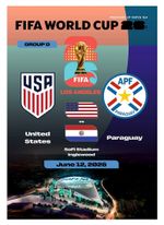 #4 USA v PARAGUAY 12 June 2026 FIFA World Cup FAN 12 pg